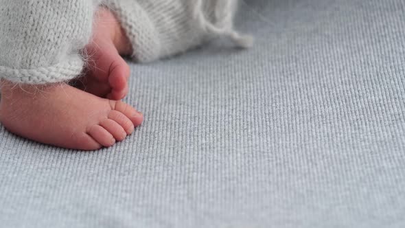 Closeup Portrait of Newborn Baby Feet