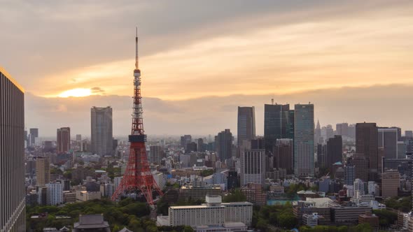 Tokyo City At Sunset