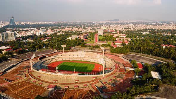 Hyperlapse at UNAM olympic stadium at sunrise