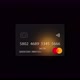 Neutral Credit Card on Black Transparent Background Rendered with the Glassmorphism Effect - VideoHive Item for Sale