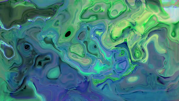 Abstract green colorful liquid glow marble wavy background