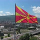 North Macedonia flag over Skopie Krepost Skopje Krepost - VideoHive Item for Sale