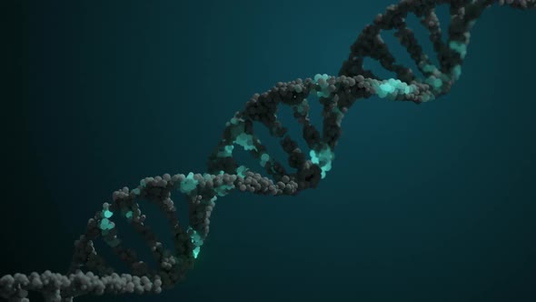 DNA Strand Double Helix Looped Animation alt