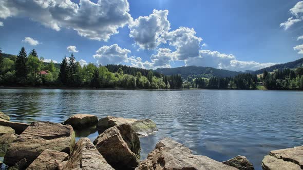 Time lapse of a beautiful lake in the Czech Republic 