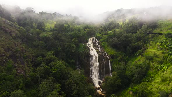 Beautiful Waterfall in the Rainforest