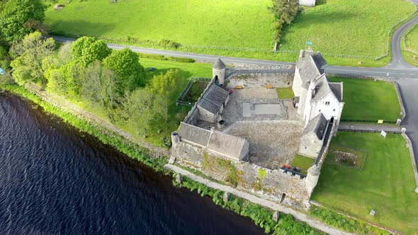 Aerial View of Parke's Castle in County Leitrim Ireland