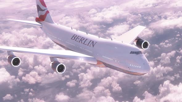 Plane Flight Travel To  Berlin City