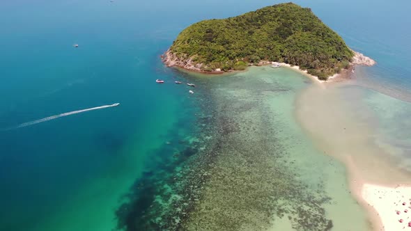 Small Koh Ma Island Ko Phangan Thailand Exotic Coast Panoramic Landscape Mae