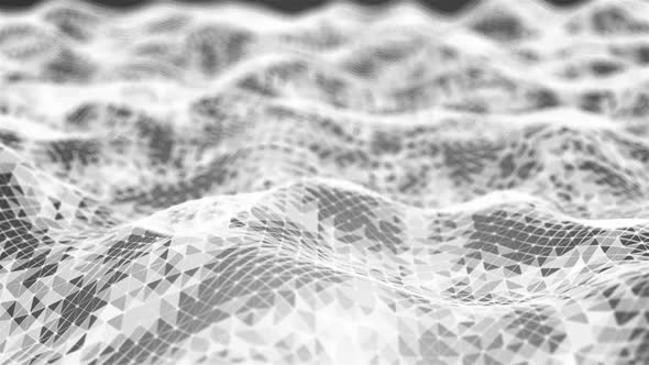 Fantastic Triangles Abstract Connection Effect of Sea Waves or Fabric