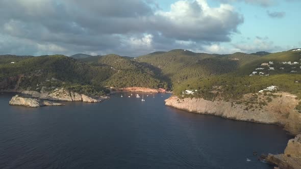 Ibiza drone coast view (Spain)