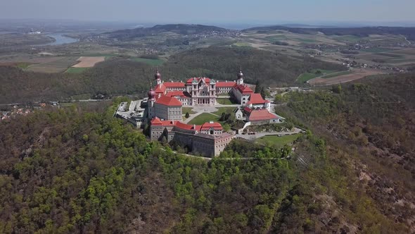 Aerial View of Gottweig Abbey, Austria