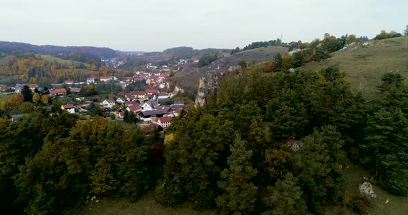 Beautiful drone video above the surroundings of Regensburg