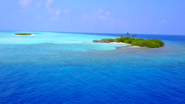 Aerial drone abstract of lagoon beach time by lagoon with sand background