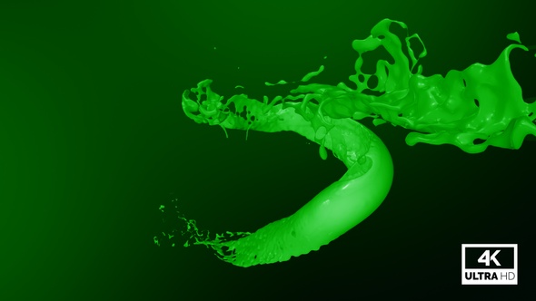 Vortex Splash Of Green Paint