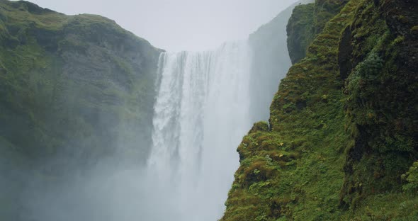 Most Famous and Beautiful Skogafoss Waterfall in Iceland