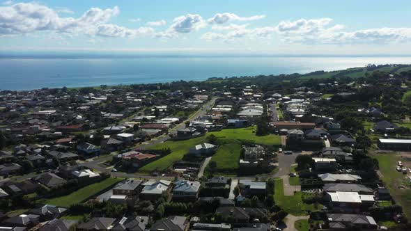 AERIAL Orbital, Coastal Township Of Clifton Springs, Victoria Australia