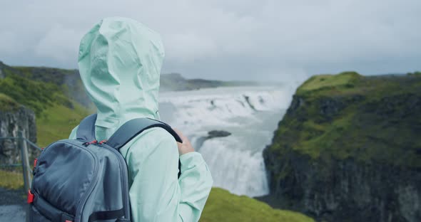 Waterfall Gullfoss in Iceland