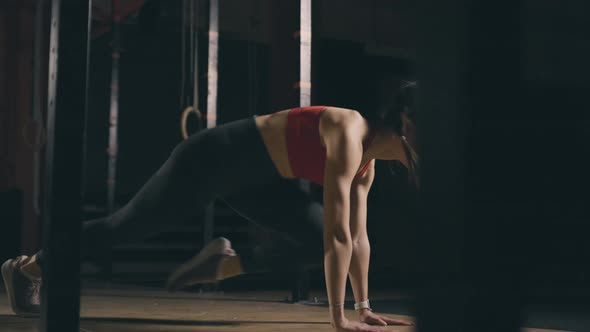 Woman Does Mountain Climber Workout