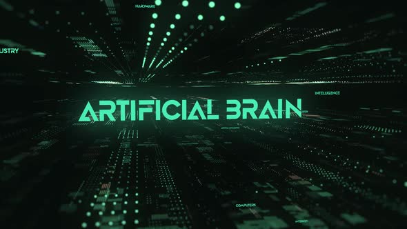 Sci Fi Digital Data Word Artificial Brain alt