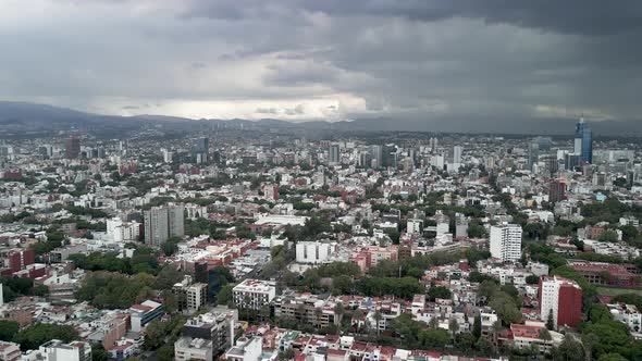 Stormy days and clouds over mexico city