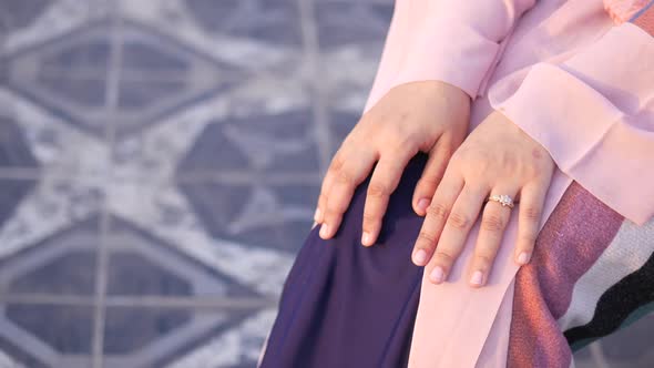 a Nervous Young Women Hand