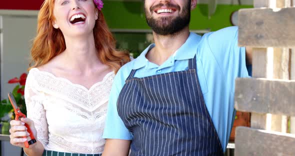 Portrait of florist smiling