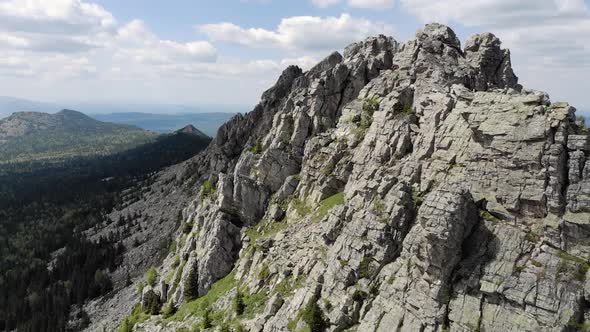 Aerial View Large Granite Boulders and Rocks