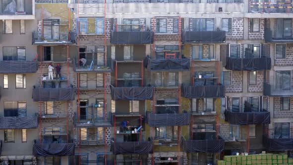 General View of the Construction Site of a Residential Area in the City