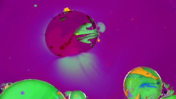 Abstract Colorful Invert Paint Bubbles Galactic Exploding Texture 43