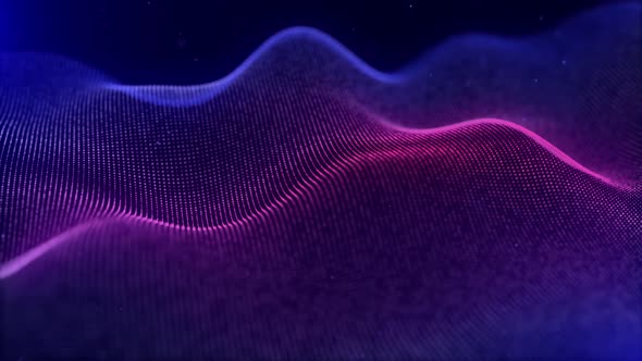 Abstract Wavy Dot Particles Background