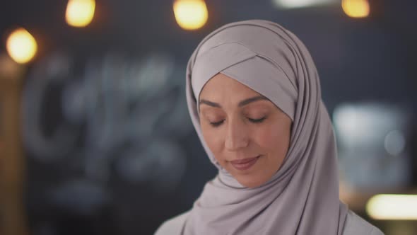 Portrait Of Muslim Coffee Shop Worker