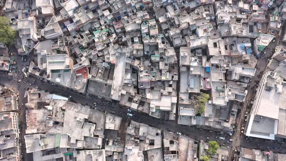 A Shocking Aerial Footage of Clustered Housing in Agra , Uttar Pradesh, India Depicting