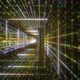 3D Big Data Digital Tunnel Square with Futuristic Matrix - VideoHive Item for Sale