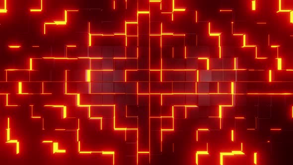 Vj LOOP Fire Lava Floor Background Cubes 4K