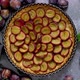 Homemade Delicious Plum Tart with with Sugar Powder Placed on the Table - VideoHive Item for Sale