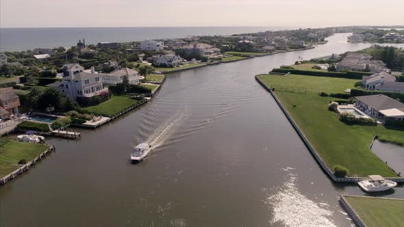 Westhampton Waterfront Houses with Private Docks and Boats