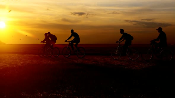 Cyclists Completing the Tour alt