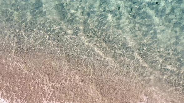 Drone View of Crystal Turquoise Sea and Tropical Beach