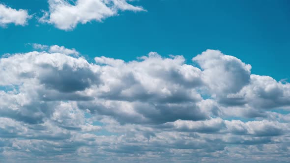 Summer Clouds Float Across the Blue Sky the Shuttles Timelapse