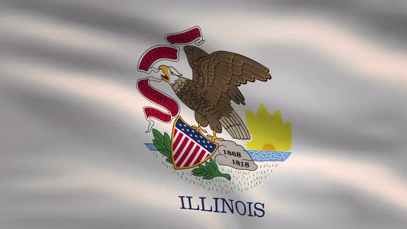 Illinois State Flag Background 4K