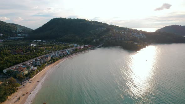 Beautiful Aerial Panoramic View Landscape and Cityscape View