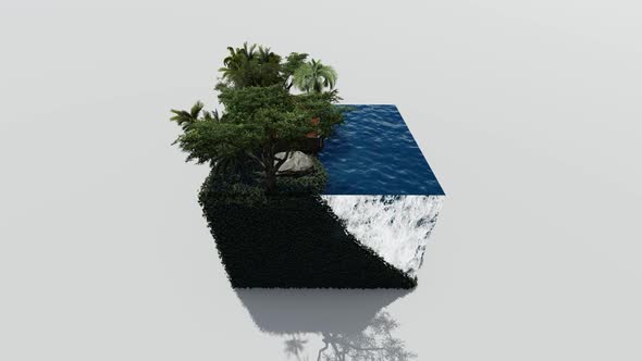 Isometric seafront forest