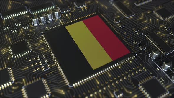 National Flag of Belgium on the Operating Chipset