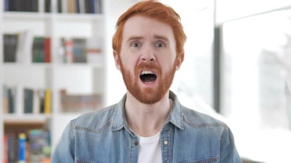 Failure Casual Redhead Man Upset By Loss