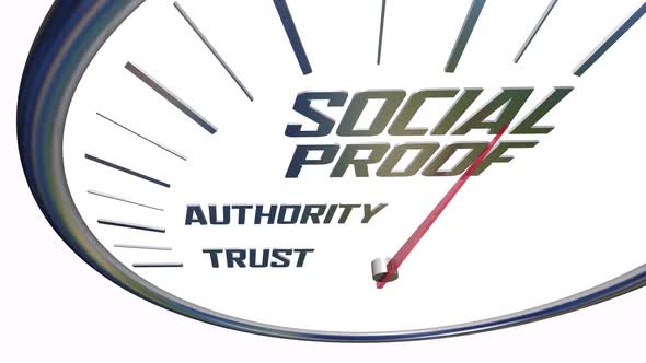 Social Proof Authority Influencer Rating Score Level Speedometer 3d Animation