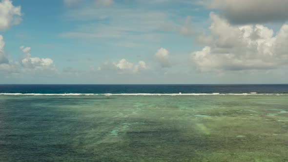 Waves Crashing on a Coral Reef