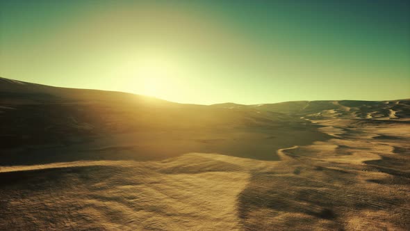 Beautiful Sand Dunes in the Sahara Desert