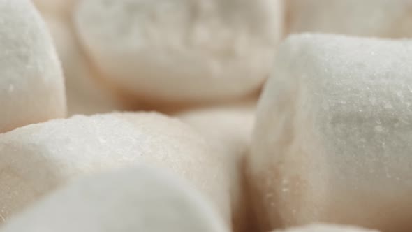 Many delicious sweet white marshmallows