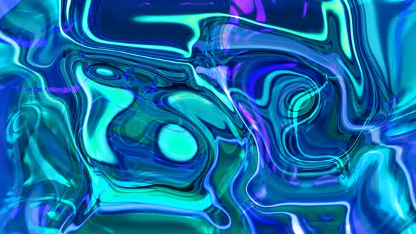 Blue Color Abstract Oil Liquid Background