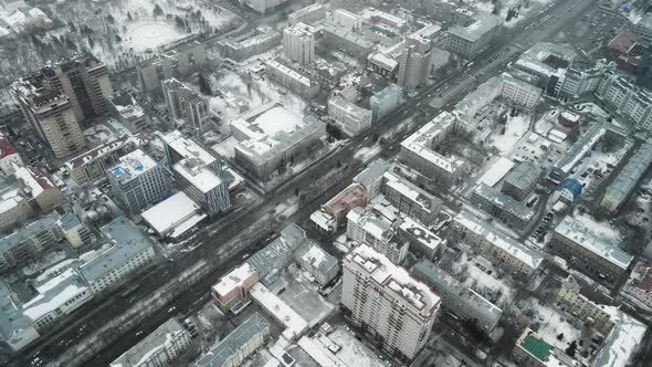 City Blocks in a Winter Blizzard